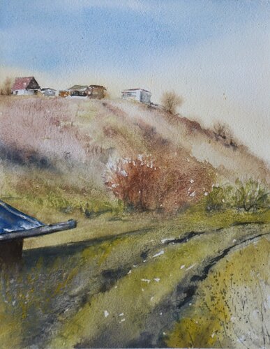 Early spring in the wine country von Zuzana Garlikova, Malerei kaufen auf Singulart
