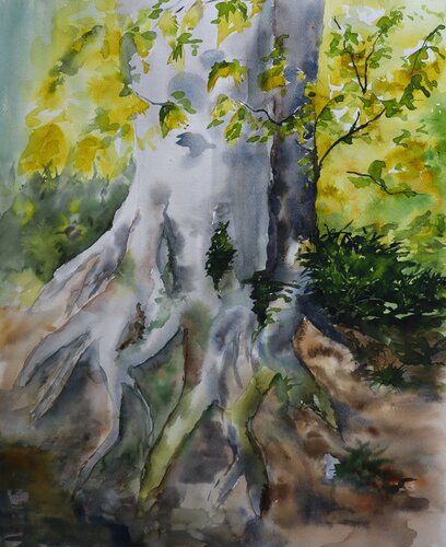Treescape von Zuzana Garlikova, Malerei kaufen auf Singulart