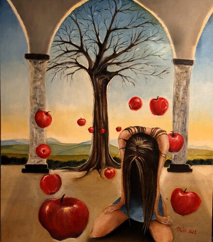 Le mele di Eva di Monica Vecchione, Pittura in vendita su Singulart
