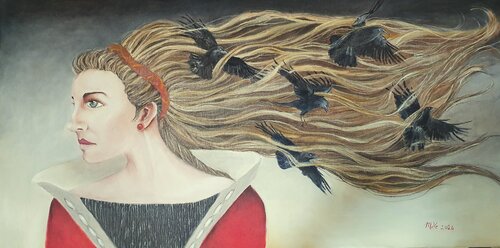 Pensieri in fuga di Monica Vecchione, Pittura in vendita su Singulart