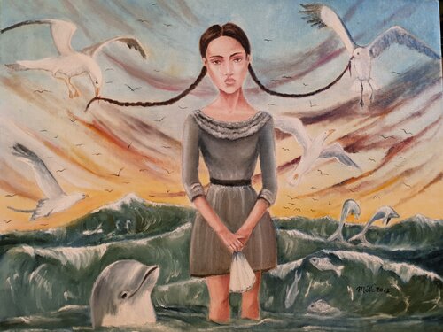 Un mare di lacrime di Monica Vecchione, Pittura in vendita su Singulart