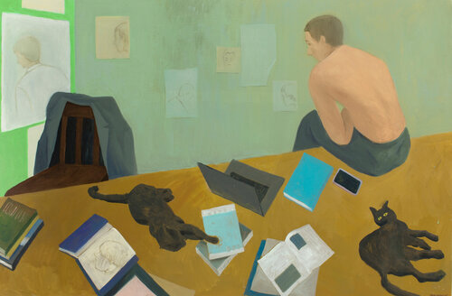 How Can One Piece Together the Fragments of Memory into a Novel van Meng Yangyang, Schilderij te koop op Singulart