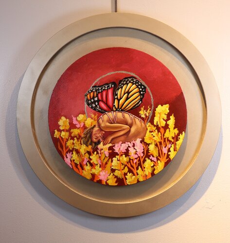 Resting in Bloom by Stephany Placencio, 회화 for Sale on Singulart