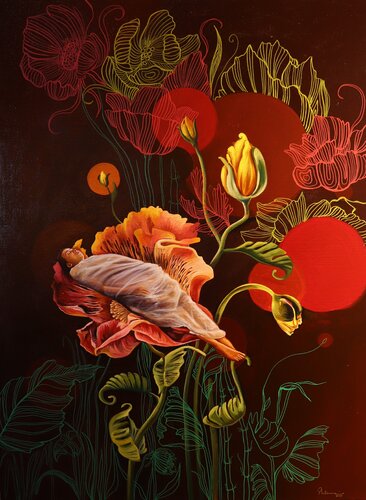 Floral Refuge by Stephany Placencio, 회화 for Sale on Singulart