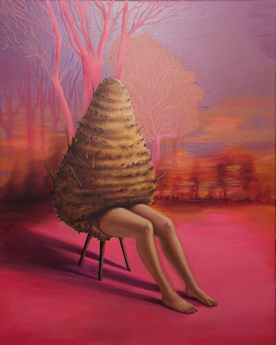 The Weight of Instinct by Stephany Placencio, Painting for Sale on Singulart
