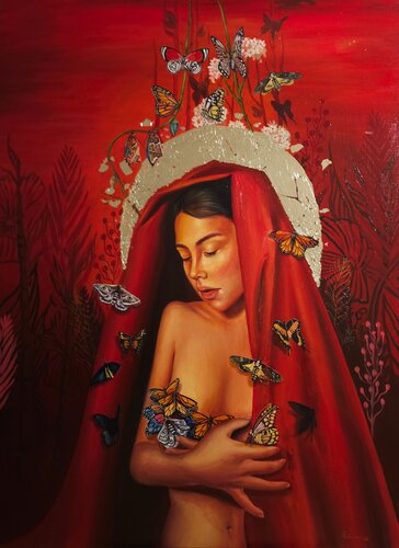 Birth of the Butterflies by Stephany Placencio, 회화 for Sale on Singulart