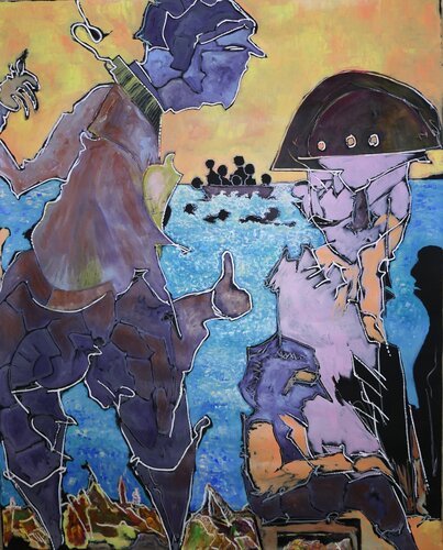 The Boat People van Josef Weidner, Schilderij te koop op Singulart