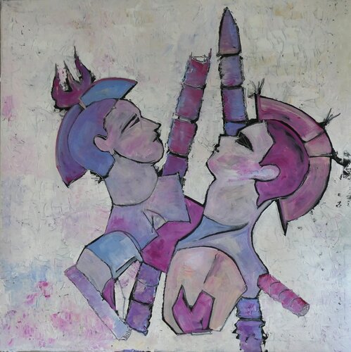 Hagen und Siegfried van Josef Weidner, Schilderij te koop op Singulart