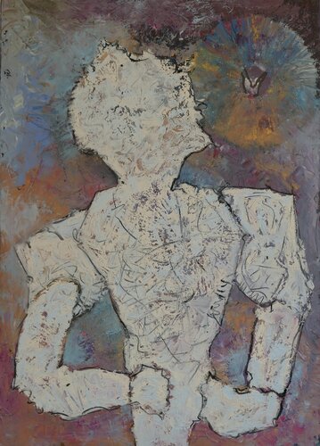 Der vollmundige Popeye klärt auf van Josef Weidner, Schilderij te koop op Singulart