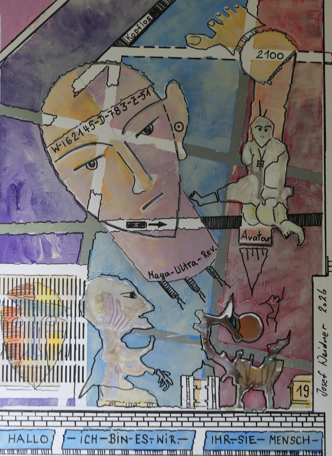 Hallo - Ich bin es Josef Weidner Pintura original en venta