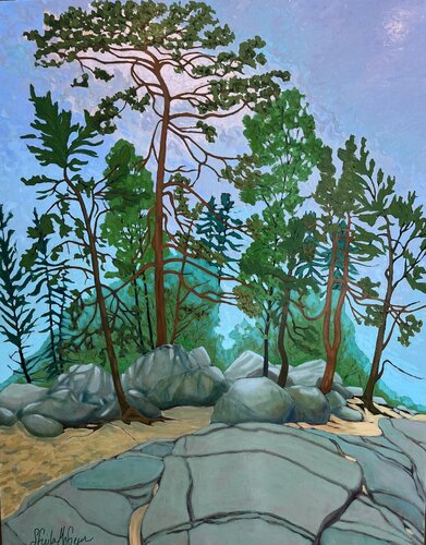 River Side Jazz de Sheila McGregor, Pintura a la venta en Singulart