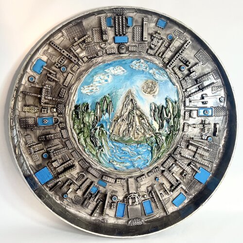 Gate of Shangri - La Painting di Alina Iliescu, Pittura in vendita su Singulart