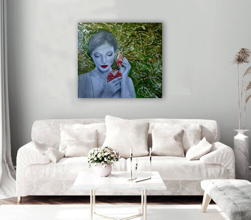 VIBRAZIONI GOLOSE: MELAGRANE by Oria Strobino, Painting for Sale on Singulart