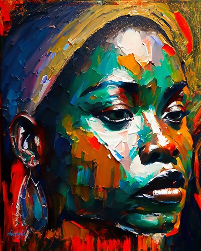 African Nobility di Ruby Wright, Pittura in vendita su Singulart