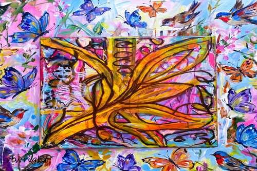 Delightful Invasion di Ruby Wright, Pittura in vendita su Singulart