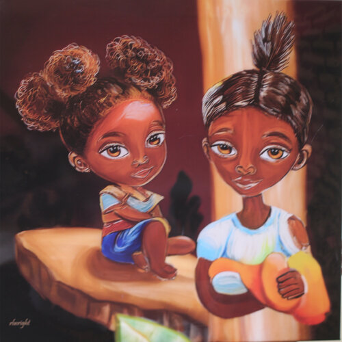 Two Sisters van Ruby Wright, Digitaal te koop op Singulart