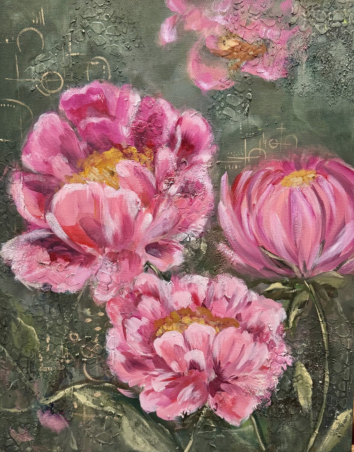 Peonies in Reverie Ellen Gonzales Origineel schilderij te koop