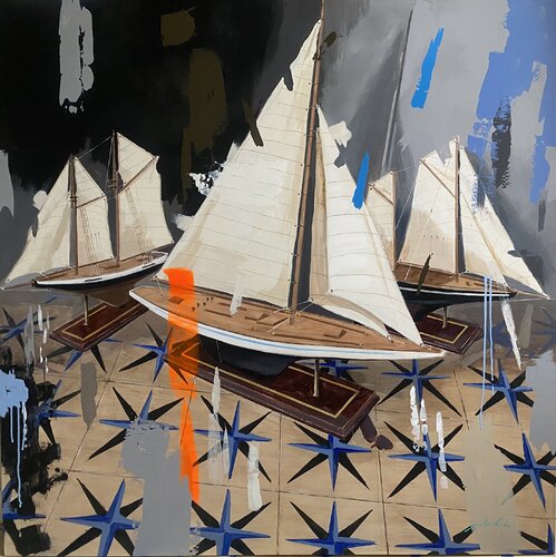 Regatas en mi estudio par Josep Millas Chia, Peinture en vente sur Singulart
