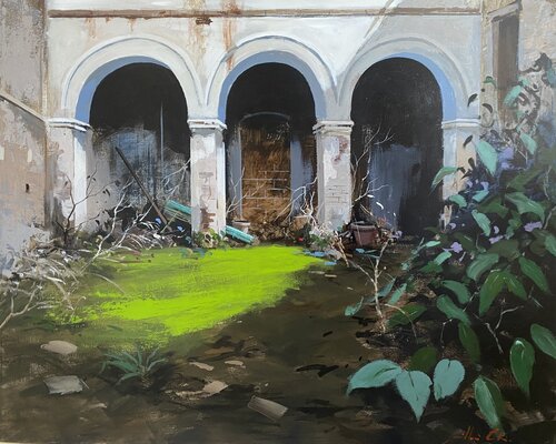 Patio abandonada St Hilari par Josep Millas Chia, Peinture en vente sur Singulart