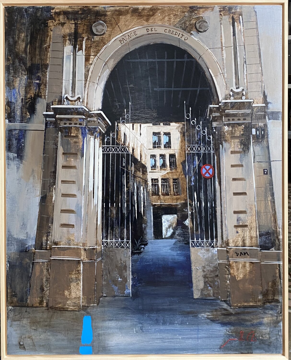 Pasage del creditor.  Lugares típics de Barcelona Josep Millas Chia Originalgemälde zu verkaufen