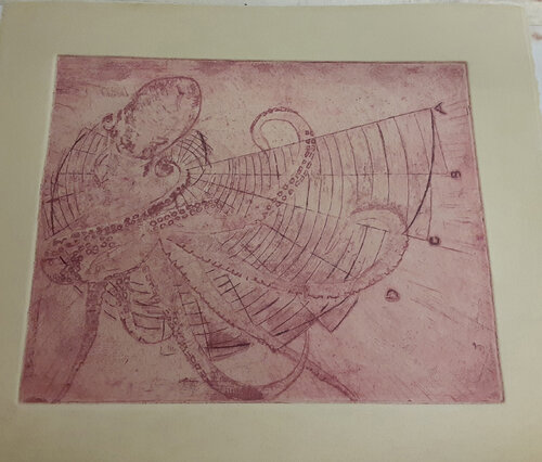 Vitruvian Octopus von Bonnie MAXEY, Druck kaufen auf Singulart
