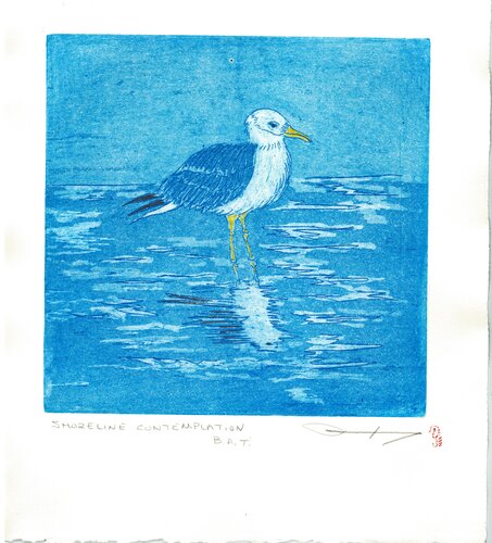 Shoreline Contemplation von Bonnie MAXEY, Druck kaufen auf Singulart