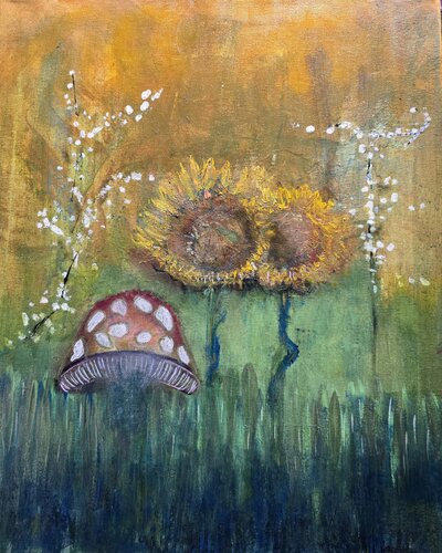 Sunflower Garden von Brandis Medina, Malerei kaufen auf Singulart