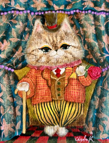 Tabby Gentle Kitty von Chiyoko Kana, Malerei kaufen auf Singulart