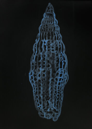 Radiolarian II  / Primeval waters de Giorgia Moretti, Pintura a la venta en Singulart