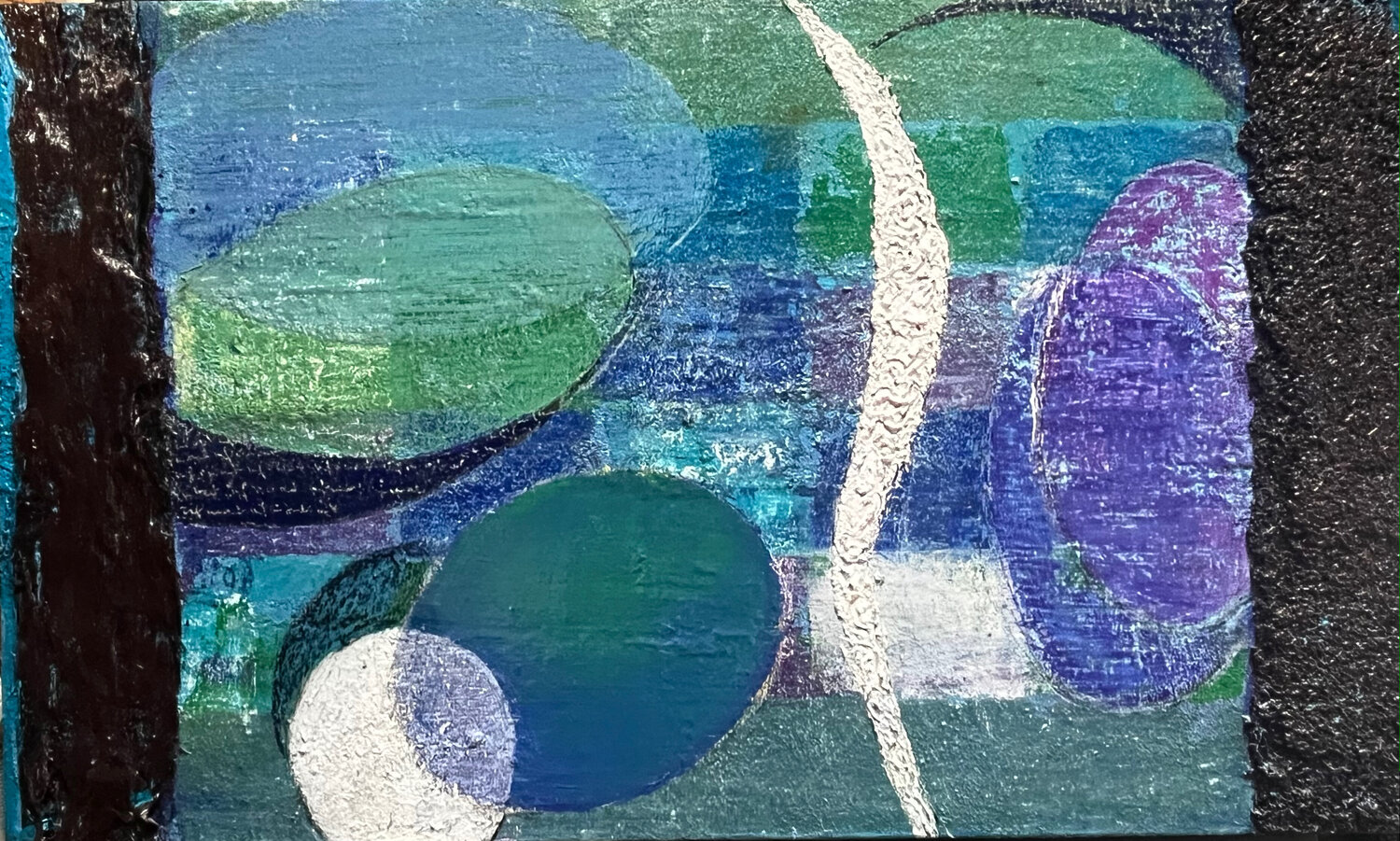 NFinArt  Vibrations aquatiques HELENE DAVID-DUBRANA Originalgemälde zu verkaufen