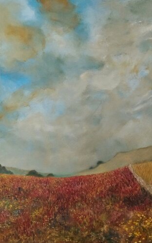 Last clover field before Summer by Damian Ebejer, 회화 for Sale on Singulart