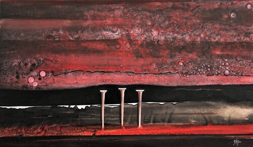 Three Nails of Redemption by Damian Ebejer, 회화 for Sale on Singulart