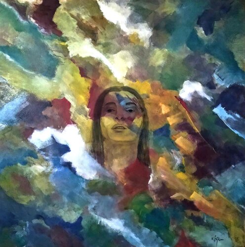 Her name was colour di Damian Ebejer, Pittura in vendita su Singulart