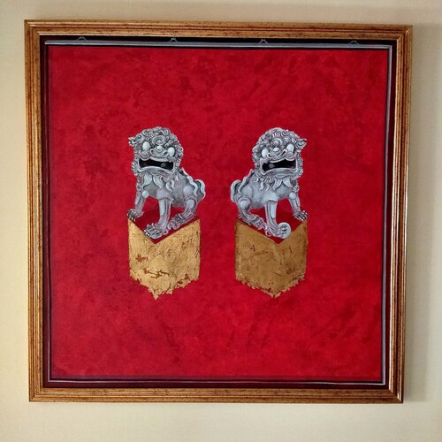 Guardian Lions de Damian Ebejer, Pintura a la venta en Singulart