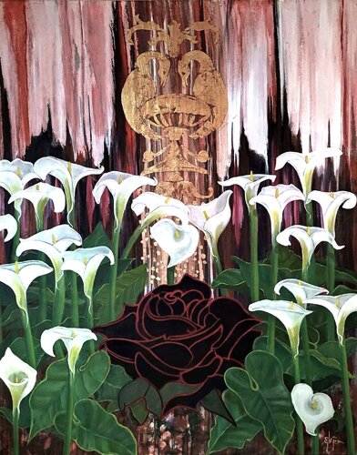 Black Rose di Damian Ebejer, Pittura in vendita su Singulart