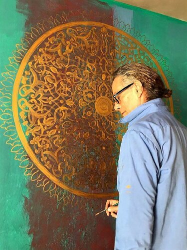Mural in green di Damian Ebejer, Pittura in vendita su Singulart