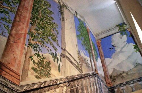 Hand-painted ceiling in private residence in Malta. par Damian Ebejer, Peinture en vente sur Singulart