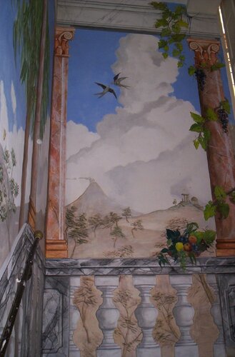Hand-painted ceiling in private residence in Malta. par Damian Ebejer, Peinture en vente sur Singulart