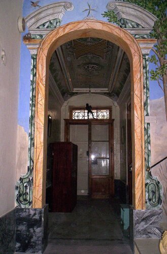 Hand-painted ceiling in private residence in Malta. par Damian Ebejer, Peinture en vente sur Singulart