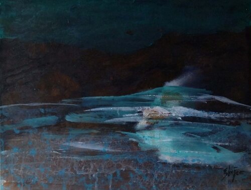 Ghost Shore (study) par Damian Ebejer, Peinture en vente sur Singulart