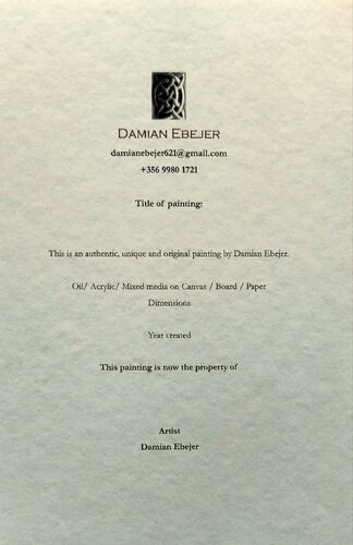 Certificate of Authenticity par Damian Ebejer, Édition en vente sur Singulart