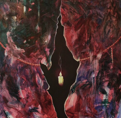 Welcome to the Seance von Damian Ebejer, Malerei kaufen auf Singulart