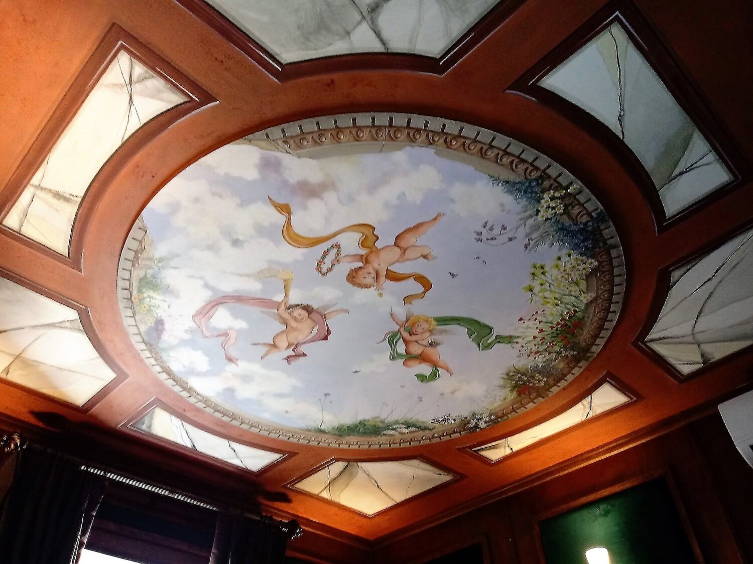 Rotunda hand-painted ceiling Damian Ebejer