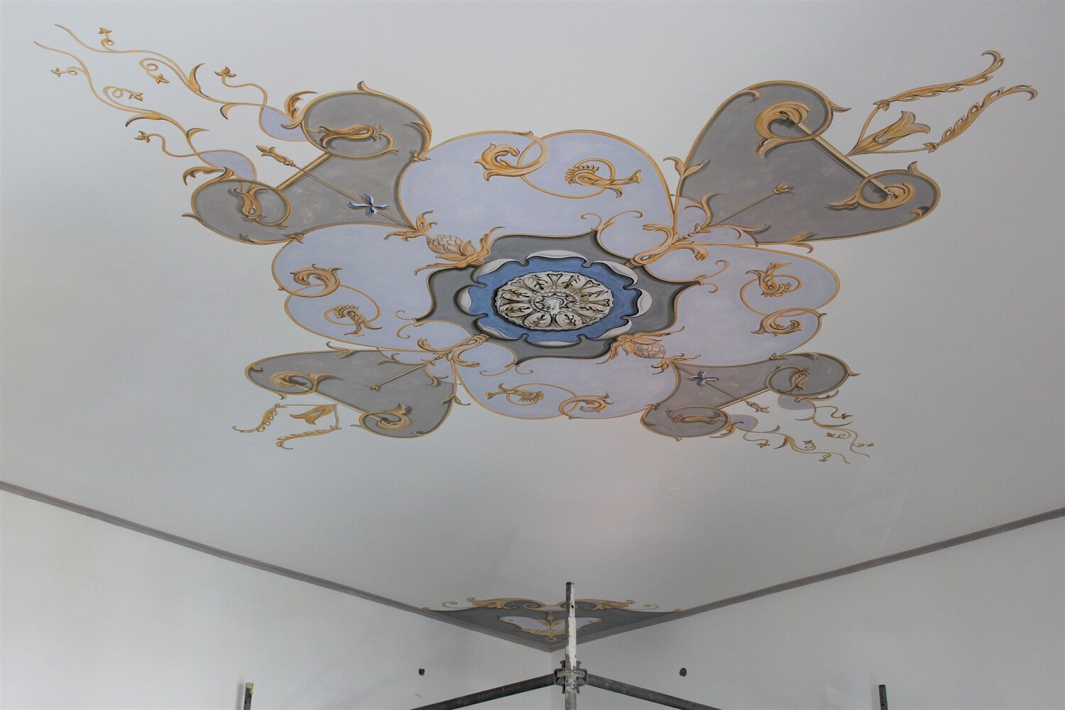 Hand-painted ceiling in Sliema, Malta Damian Ebejer