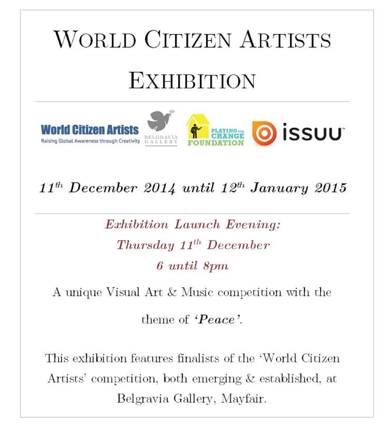 World Citizen Artists - Belgravia Gallery London 2015. Damian Ebejer Druck zu verkaufen