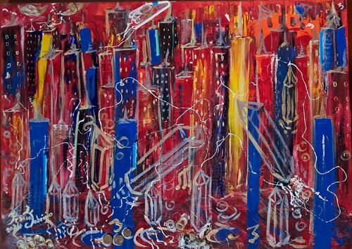 RED WORLD von Franca Fabrizio, Malerei kaufen auf Singulart