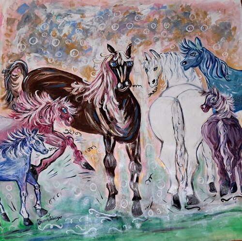 PENSIERI  EQUINI van Franca Fabrizio, Schilderij te koop op Singulart