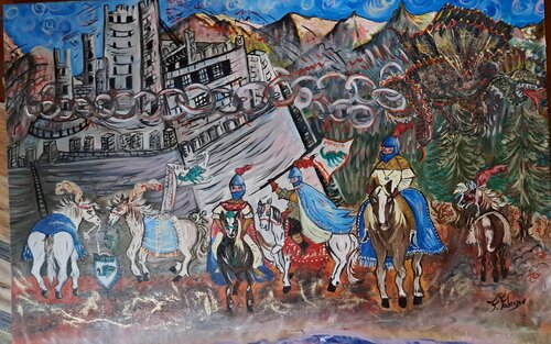 LA FORZA DEL DRAGO von Franca Fabrizio, Malerei kaufen auf Singulart