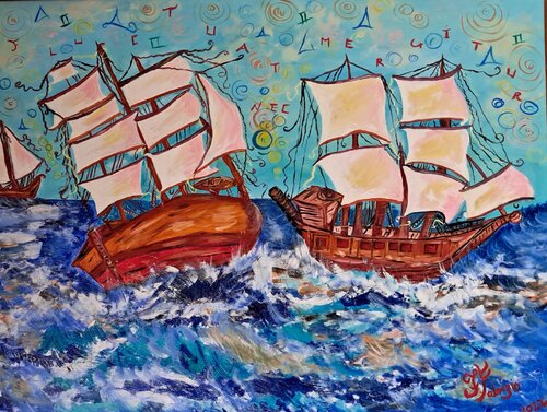 MOVIMENTO IN MARE von Franca Fabrizio, Malerei kaufen auf Singulart