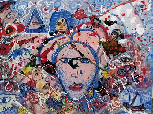 STOP GUERRE van Franca Fabrizio, Schilderij te koop op Singulart